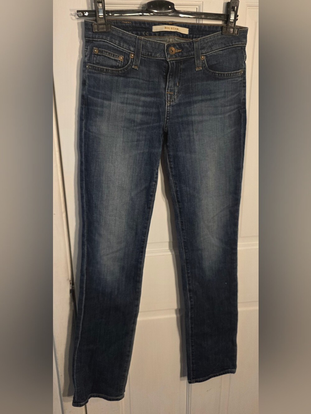 Big Star Women's Straight Leg Jeans in Dark Blue Wash
